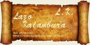 Lazo Kalambura vizit kartica